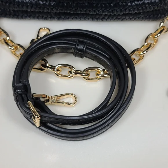 Michael Kors Livia Small Cloud Clutch – Black, NWT (MSRP: $448)